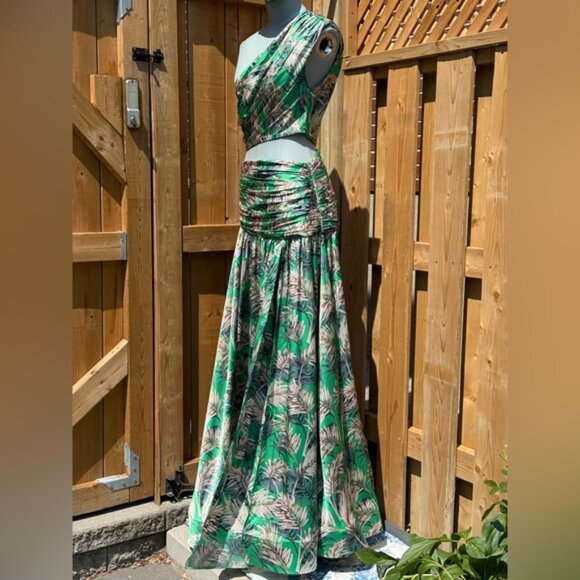 🆕 BRONX & BANCO 🧿 NWOT Jafari Havana Cut Out Gown, Vibrant Green - Sz M / US 6 - Picture 5 of 16